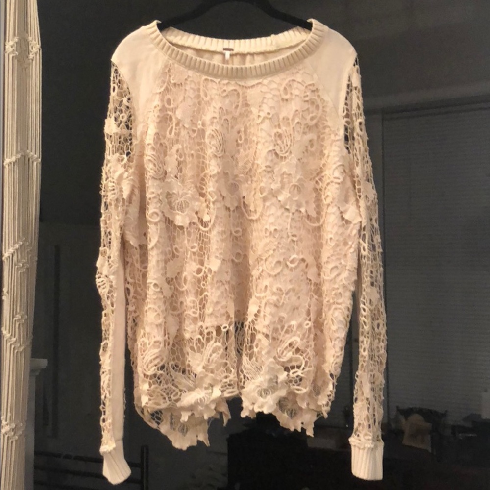 Free People - ‘Pretty Rad Pullover’ in Champagne